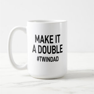 Pap van Twins Mok, pap van Twins Gifts, dubbel pap Koffiemok
