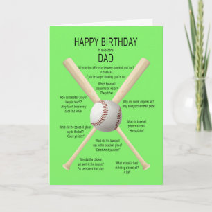 Pap, verjaardag honkbal grappen kaart