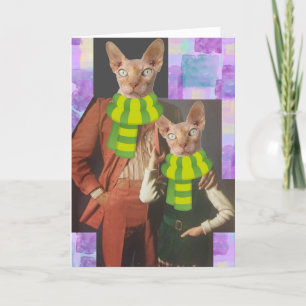 PAP VERJAARDAG WENSKAART SFINX CAT GRAPPIG FEESTDAGEN KAART