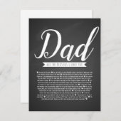 Pap verjaardagskaart om alle redenen die we van je (Voorkant / Achterkant)