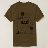 Pap vierkant tweede keer pap Wiskunde tweede krach T-shirt (Design voorkant)