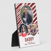 Pap, we houden van je Rode Stripes 3 Foto's Vader Fotoplaat (Zijkant)