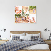 Pap We houden van je zes foto-collage Canvas Afdruk (Insitu (Slaapkamer))