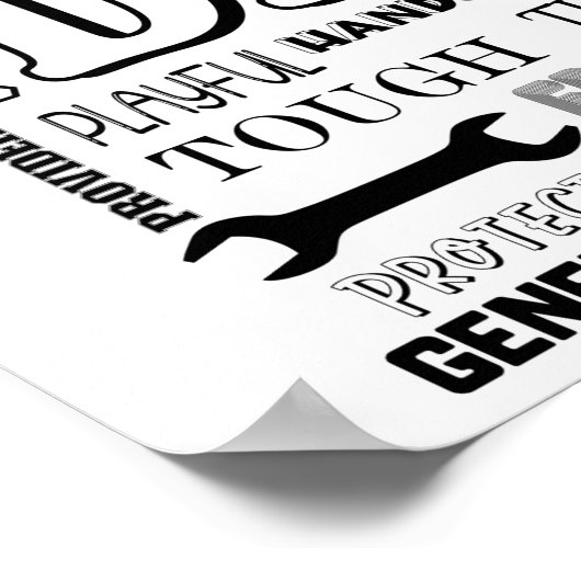 Pap Word Art, pap Gift, grappige citaten pap Poster (Hoek)