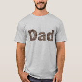 Pap Word in Rustic Burlap Weave Pattern T-Shirt (Voorkant)