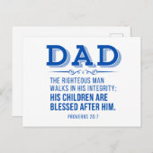 Pap - Zijn kinderen zijn gezegende Christelijke Va Feestdagenkaart (Voorkant / Achterkant)