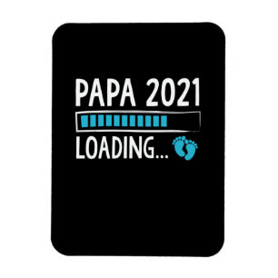 Papa 2021 Lade Zwangerschapsaankondiging Magneet
