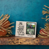 Papa 2 Afbeelding vader Je bent de wereld Fotoplaat (Zijkant)