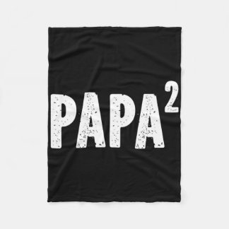 Papa 2 Papa in het kwadraat voor opa van kleindoch Fleece Deken