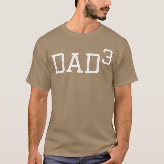 Papa 3 Grappig papa outfit papa van drie Geschenk  T-shirt