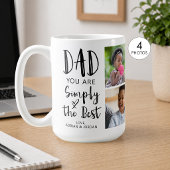 Papa 4 foto's Simpelweg de beste op maat gemaakt Koffiemok
