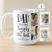 Papa 4 foto's Simpelweg de beste op maat gemaakt Koffiemok