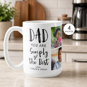 Papa 4 foto's Simpelweg de beste op maat gemaakt Koffiemok