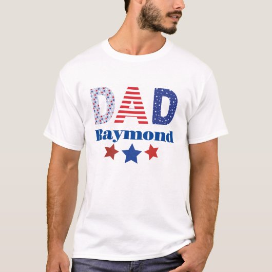 Papa 4 van juli Patriottische T-shirt (Voorkant)