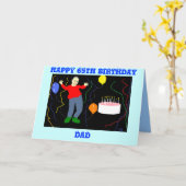 PAPA 65E CARTE D'ANNIVERSAIRE (Fleur jaune)