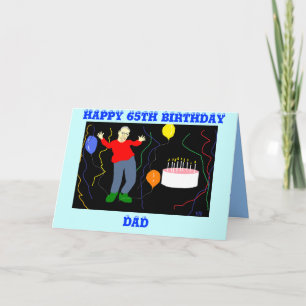 PAPA 65E CARTE D'ANNIVERSAIRE