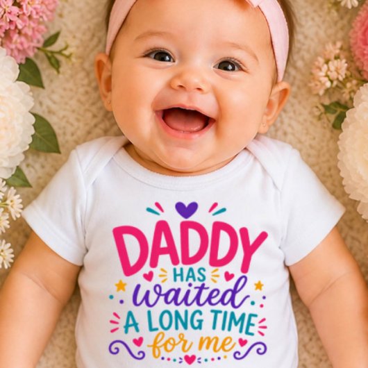 Papa a attendu Body bébé coloré