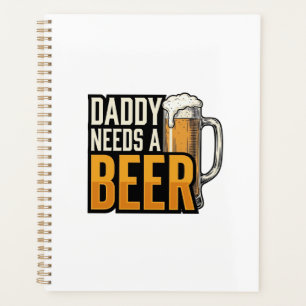 Papa a besoin d'une bière vintage gravure concepti