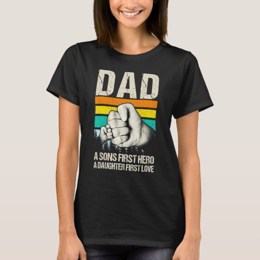 Papa A Daughter's eerste liefde, een zoon's eerste T-shirt (Voorkant)
