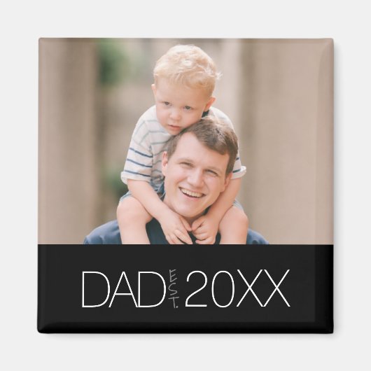 Papa a établi un aimant de script moderne (Devant)