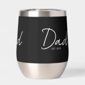 Papa a établi un script moderne minimal noir (Arrière)