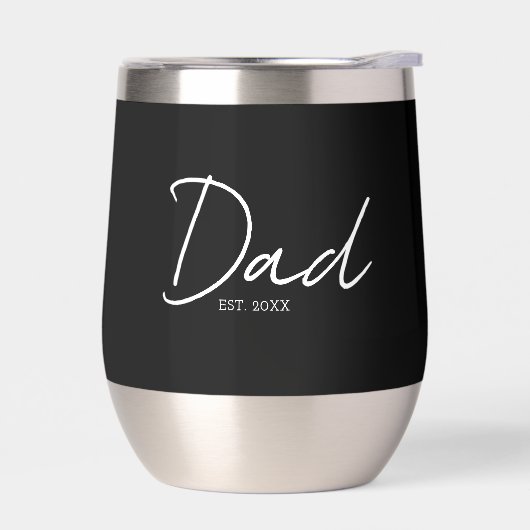 Papa a établi un script moderne minimal noir (Gauche)