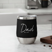 Papa a établi un script moderne minimal noir