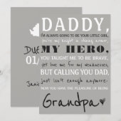 Papa À Grand-Père Mignonne Faire-part de grossesse (Devant / Derrière)