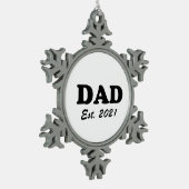 Papa Aangepast Aangewezen datum gepersonaliseerd s Tin Sneeuwvlok Ornament (Links)