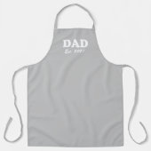 Papa Aangepast Gevestigde datum licht grijs grill Schort (Voorkant)