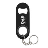 Papa Aangepast Versterkte datum zwart-wit modern Mini Flessenopener (Achterkant)