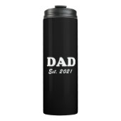 Papa Aangepast Versterkte datum zwart-wit modern Thermosbeker (Voorkant)