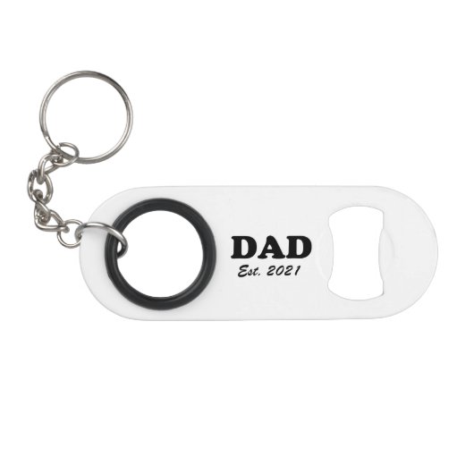 Papa Aangepaste datums aangepast Mini Flessenopener (Voorkant (Horizontaal))