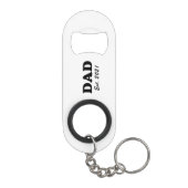 Papa Aangepaste datums aangepast Mini Flessenopener (Achterkant)