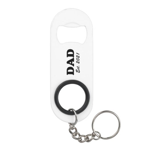 Papa Aangepaste datums aangepast Mini Flessenopener (Achterkant)