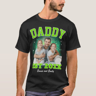 Papa aangepaste foto-bootleg-rap Vaderdag T-shirt