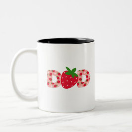 Papa aardbeien eerste verjaardag familie tweekleurige koffiemok