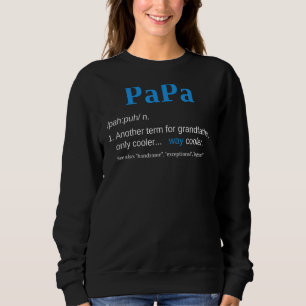 Papa als een grootvader, alleen koeler trui