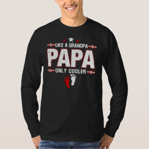 Papa als opa alleen koel Mannen decor T-shirt