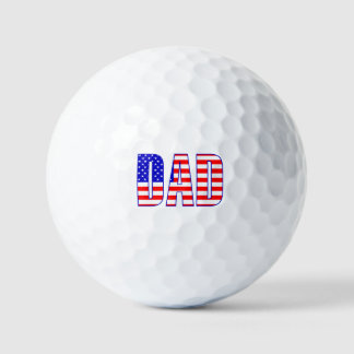 Papa Amerikaanse vlag Patroon Tekst Golfballen