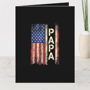Papa Amerikaanse Vlag Vaderdag Voor Mannen Kaart