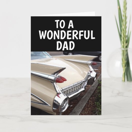 PAPA ANNIVERSAIRE CLASSIQUE CADDY VOITURE CARTE DE (Devant)