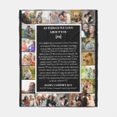 Papa appreciatie | Vaderdag 22 Fotocollage Fleece Deken (Voorkant)