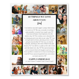 Papa appreciatie | Vaderdag 22 Fotocollage Foto Afdruk