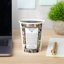 Papa appreciatie | Vaderdag 22 Fotocollage Papieren Bekers