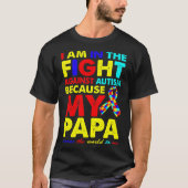 Papa Autisme Bewustzijn Puzzel Gift T-shirt (Voorkant)