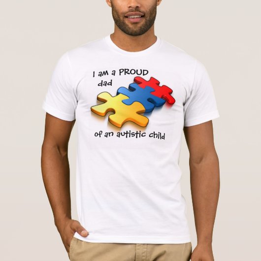 Papa Autistic Child T-shirt (Voorkant)