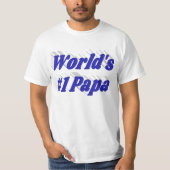 Papa avec le texte bleu T-shirt (Devant)