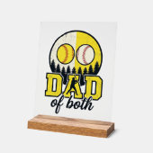 Papa Baseball Softball des Deux Conception Vectori (Angle)