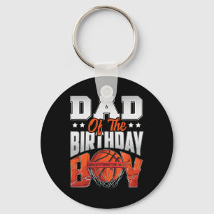 Papa basketbal verjaardag jongen familie baller b- sleutelhanger